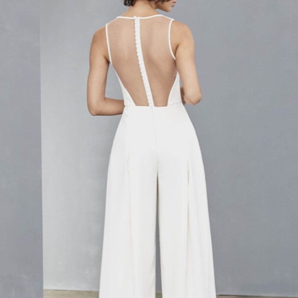 White Jumpsuit - Open (mesh) back